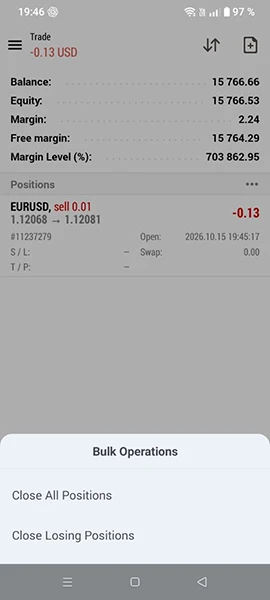 closing the trade